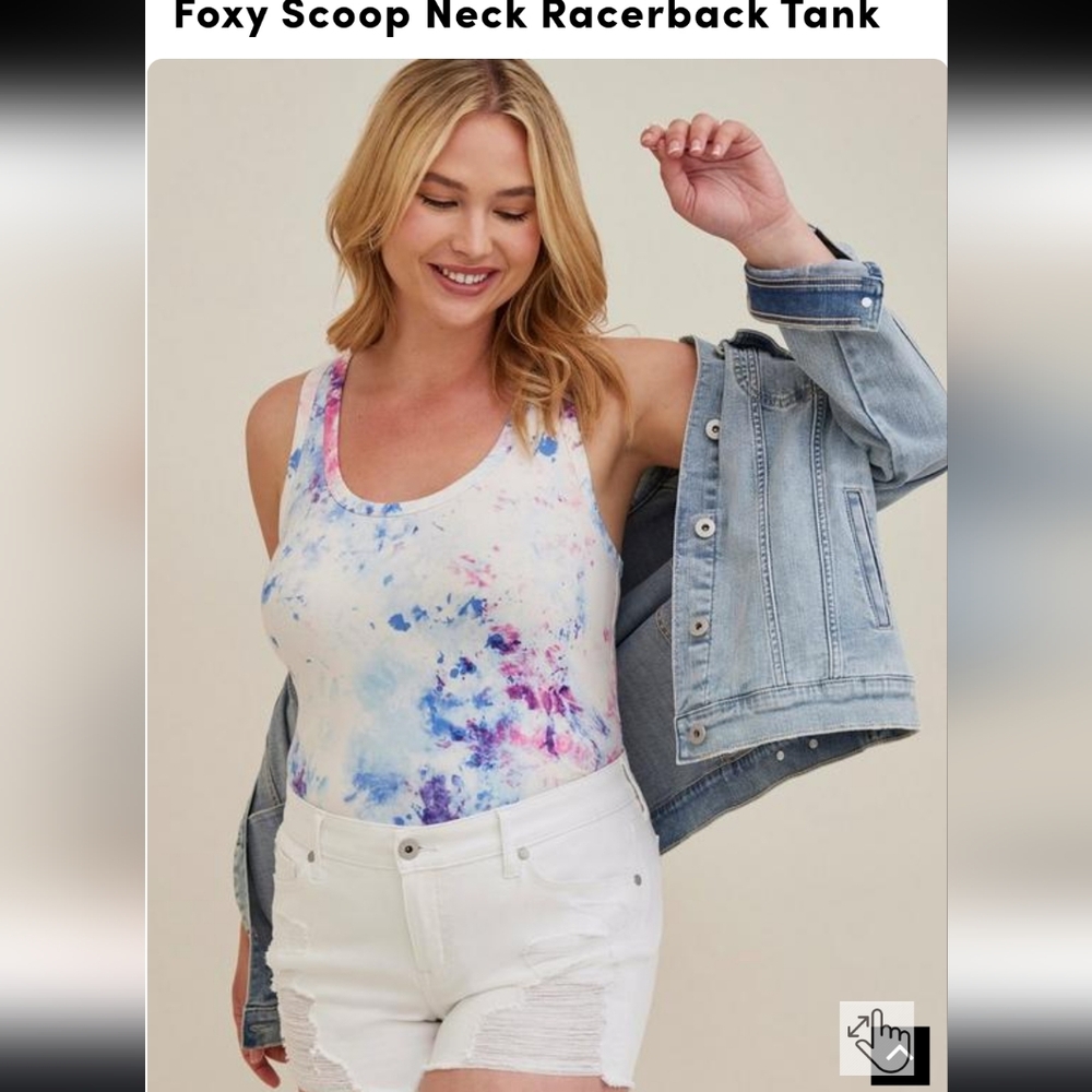 Torrid 4 Tie Dye Foxy Tank
